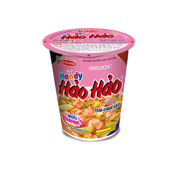 Thùng 24 ly mì Hảo Hảo vị tôm chua cay Acecook 67g - Ly
